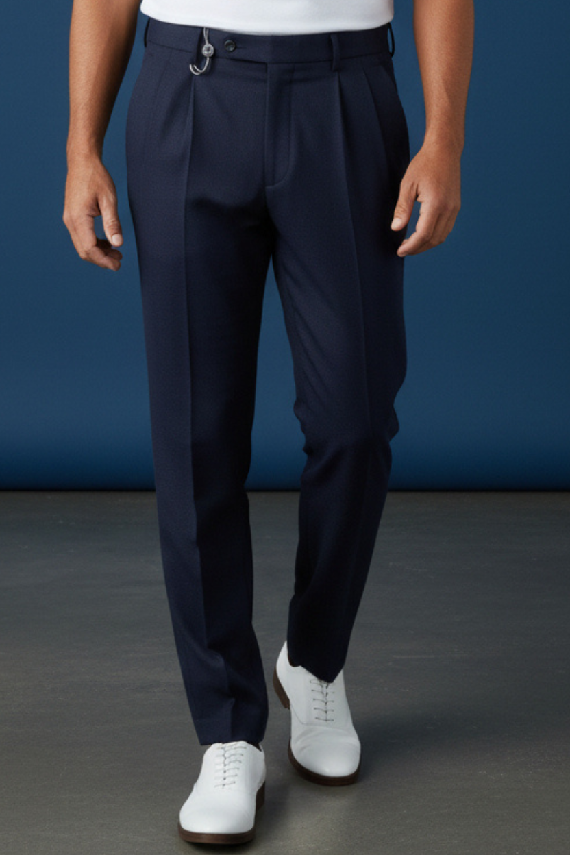 100% Wool Regular Fit Dress Trousers