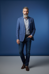 Blue Sport Jacket with Jeans - Casual Stance