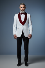 Burgundy velvet 3-piece full body