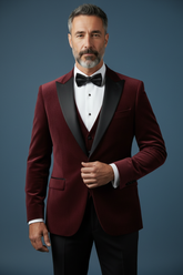 Burgundy Velvet Tuxedo