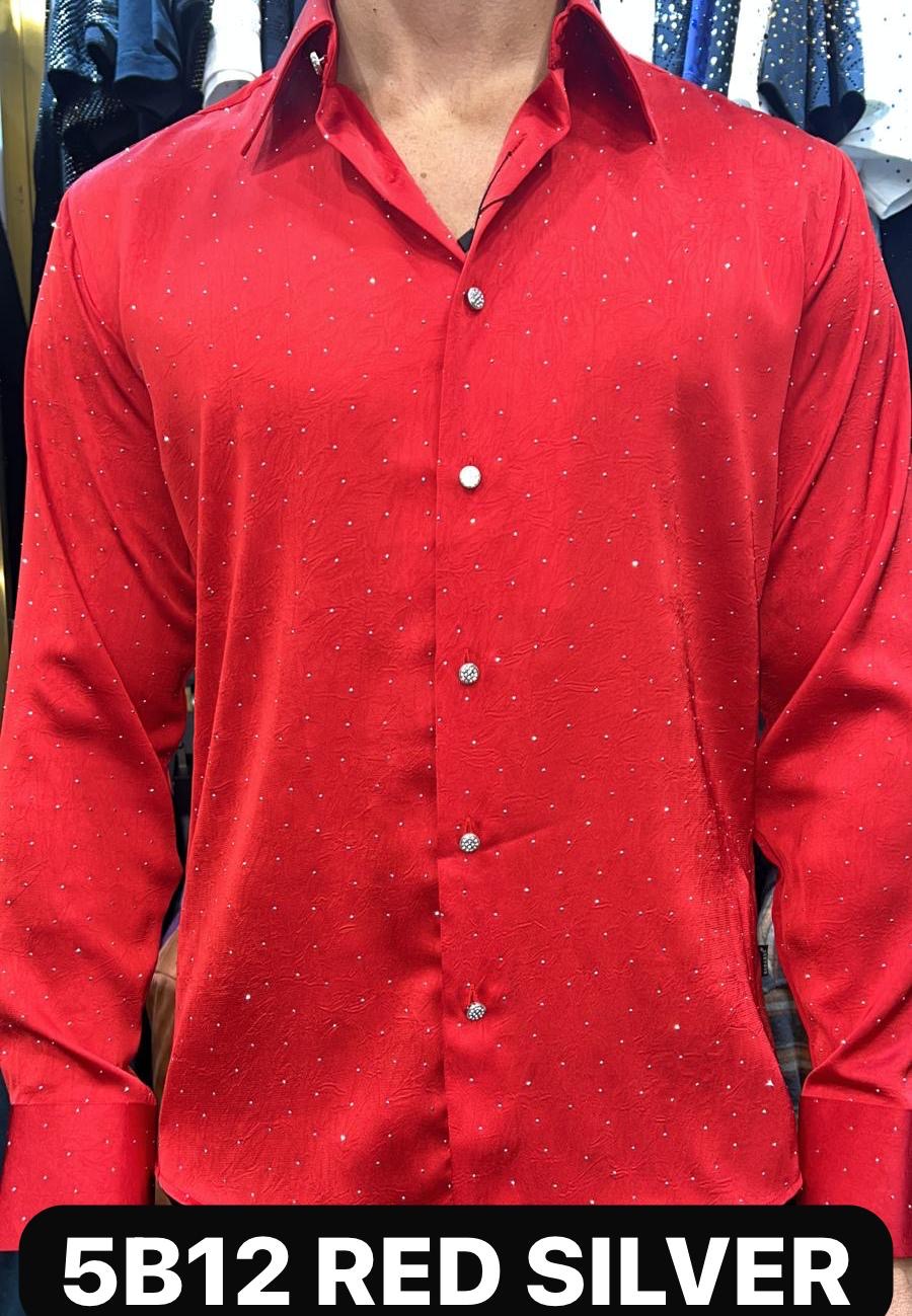 GLOSSY SLEEK TAILORED LONG SLEEVE SHIRT