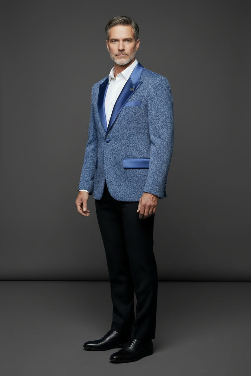 Men's Slim Fit Sequin Tuxedo Jacket – Shiny Party Blazer for Galas, Weddings & Prom