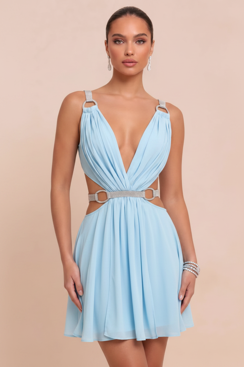Front View - Light Blue Dress