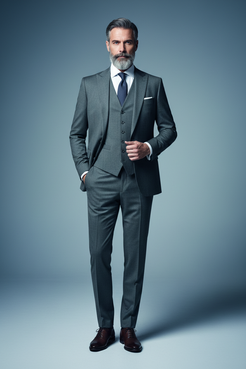 Gray Suit - Front Standing Pose