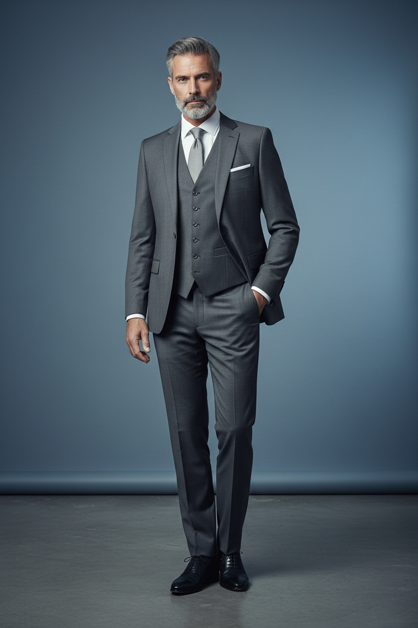 Gray Suit - Hand in Pocket