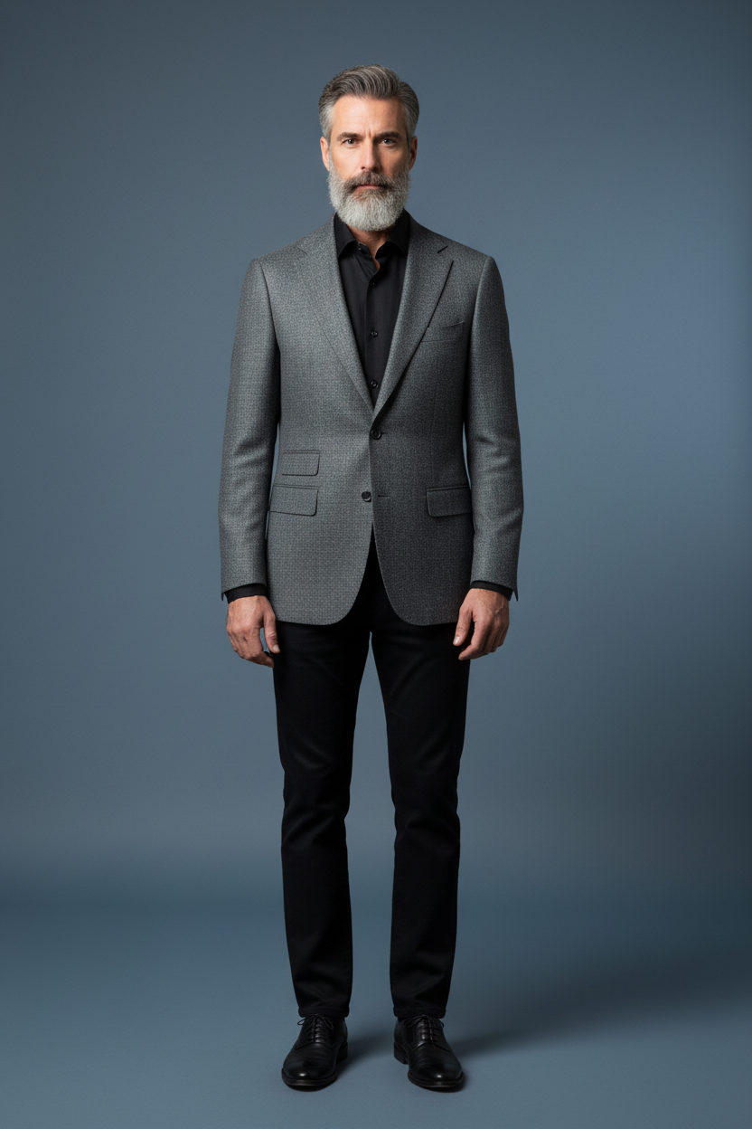 Gray Tweed Front View