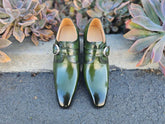 STYLISH GREEN LEATHER DRESS SHOE