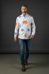 Mediterranean Muse Button-Up Casual Shirt