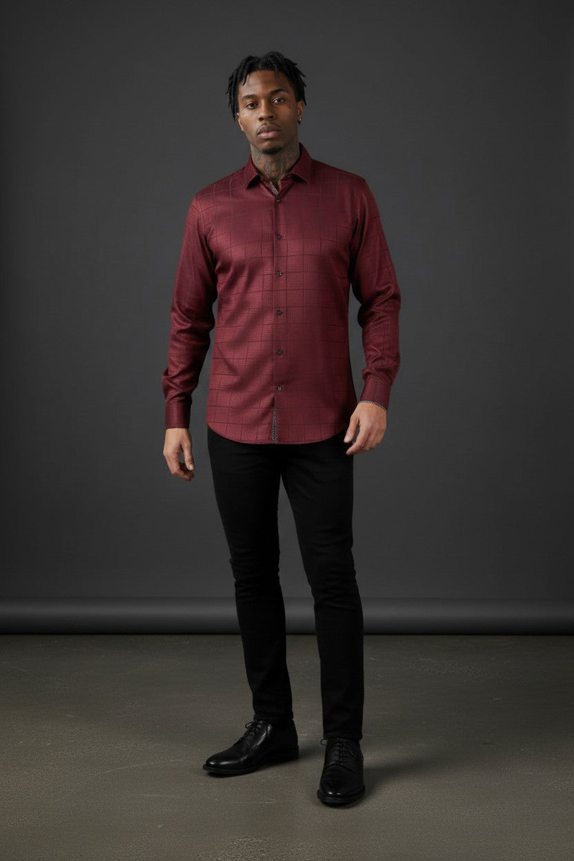 burgundy textured dress shirt burgundy dress shirt with suit