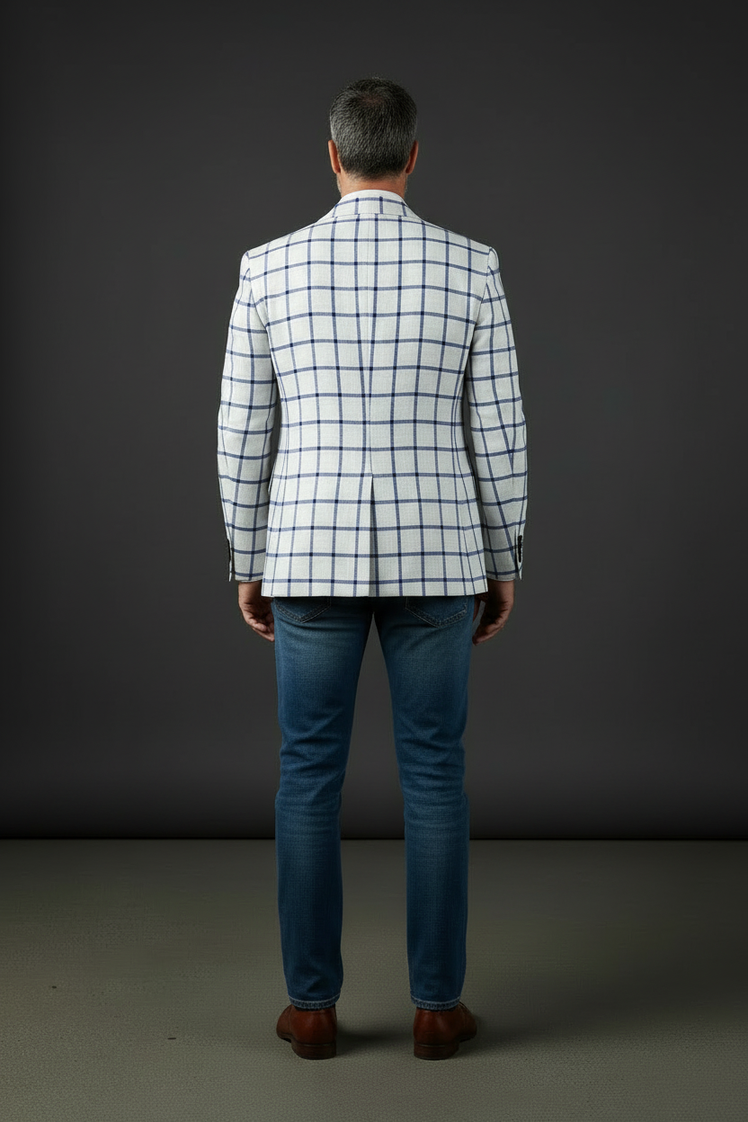 Vercini Regal Grid Men's Blazer