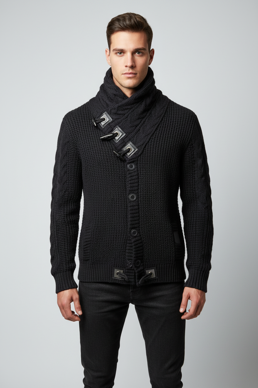 Alpine Toggle Cowl Neck Sweater