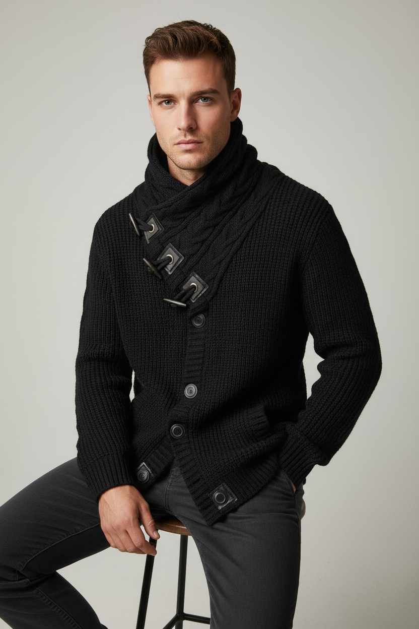 Alpine Toggle Cowl Neck Sweater