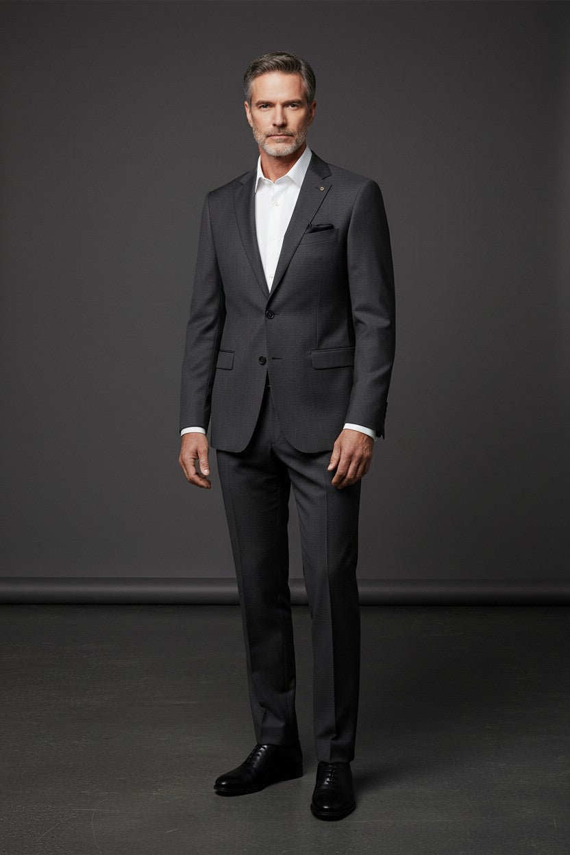 Vercini Black Wool Suit Jacket - Two-Piece Suit