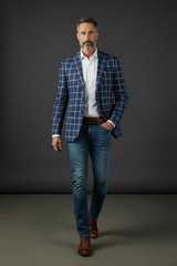 Vercini Regal Grid Men's Blazer