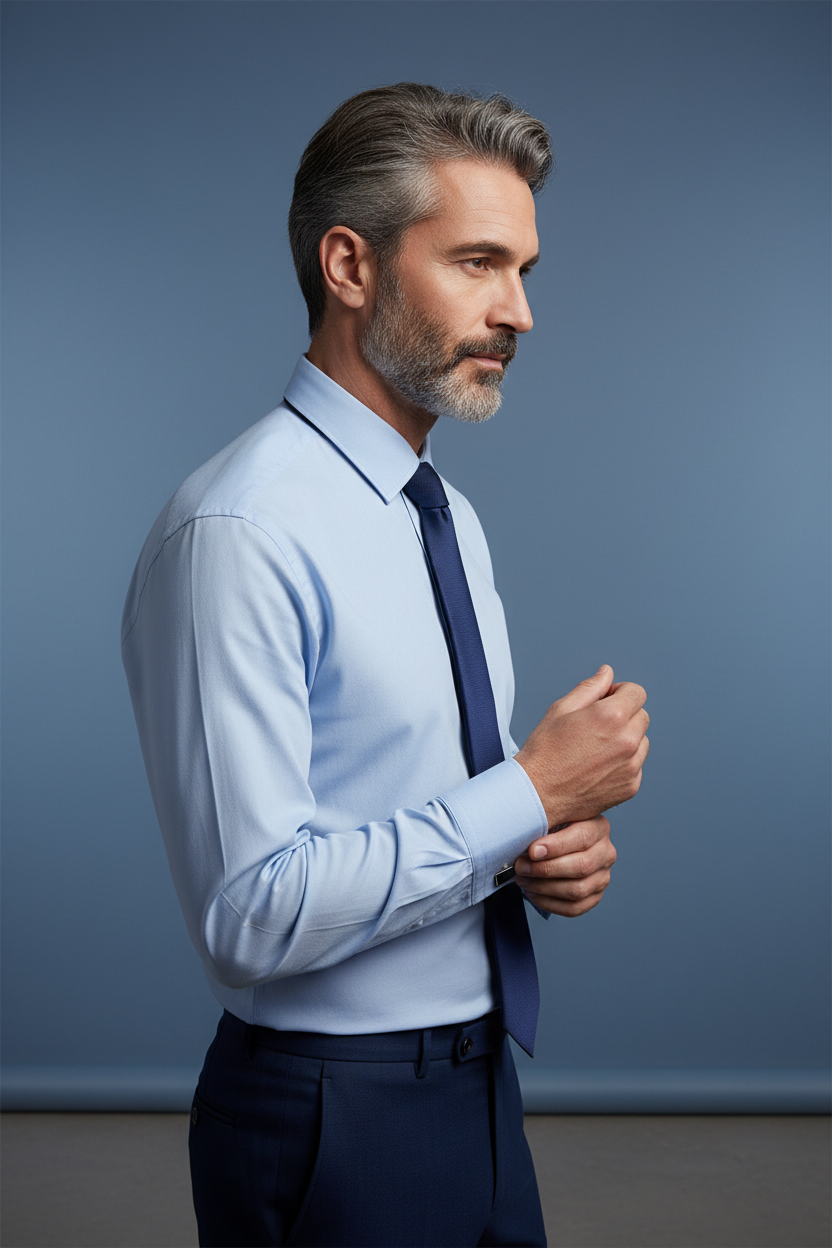 Light Blue Vitarelli Shirt Three-Quarter