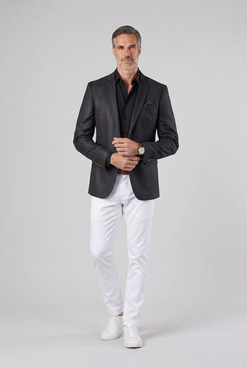 Men’s Black Textured Blazer