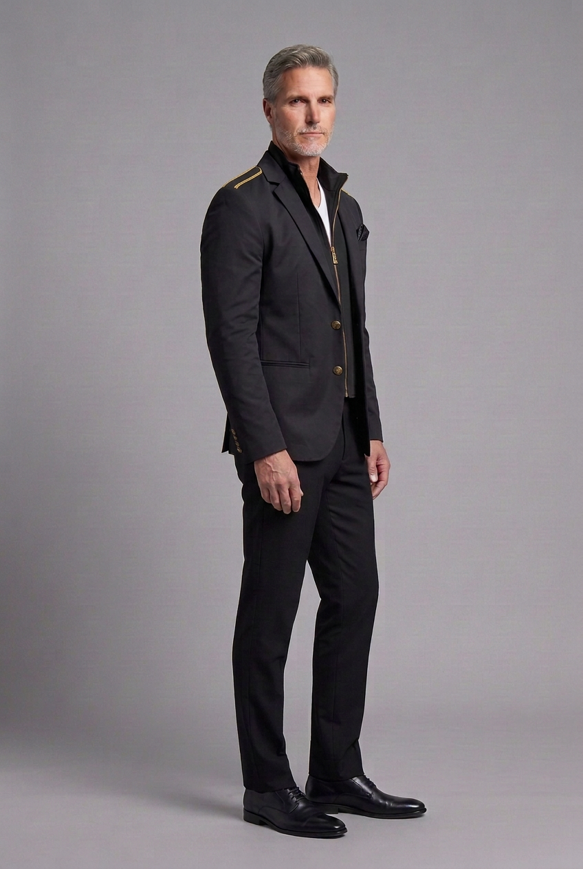 Black & Gold Signature Blazer