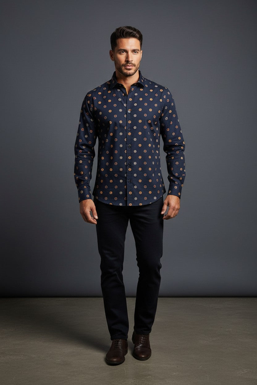 Regal Radiance Button Down Casual Shirt