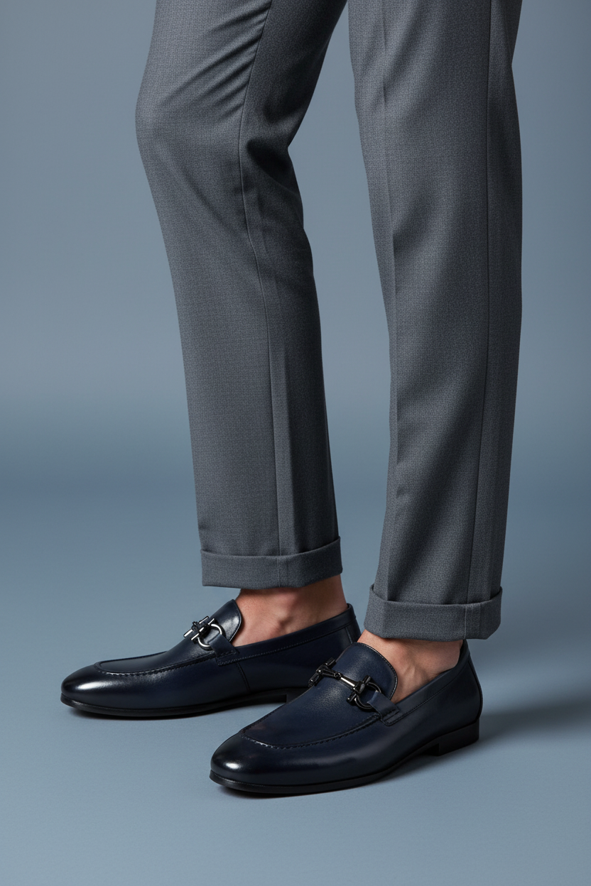 Navy Loafers - Detail