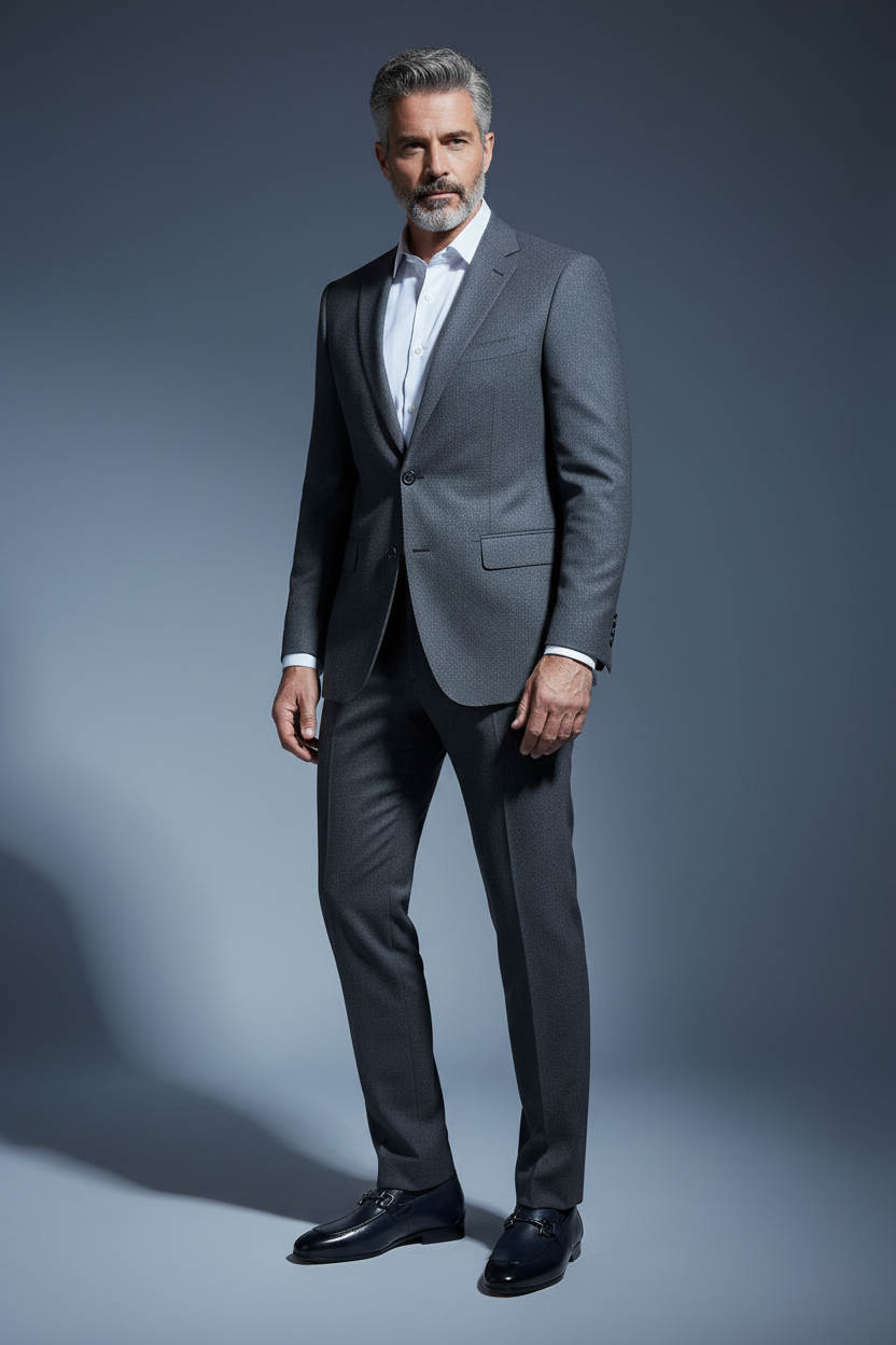 Navy Loafers - Standing