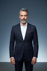 Navy Sport Jacket Front View