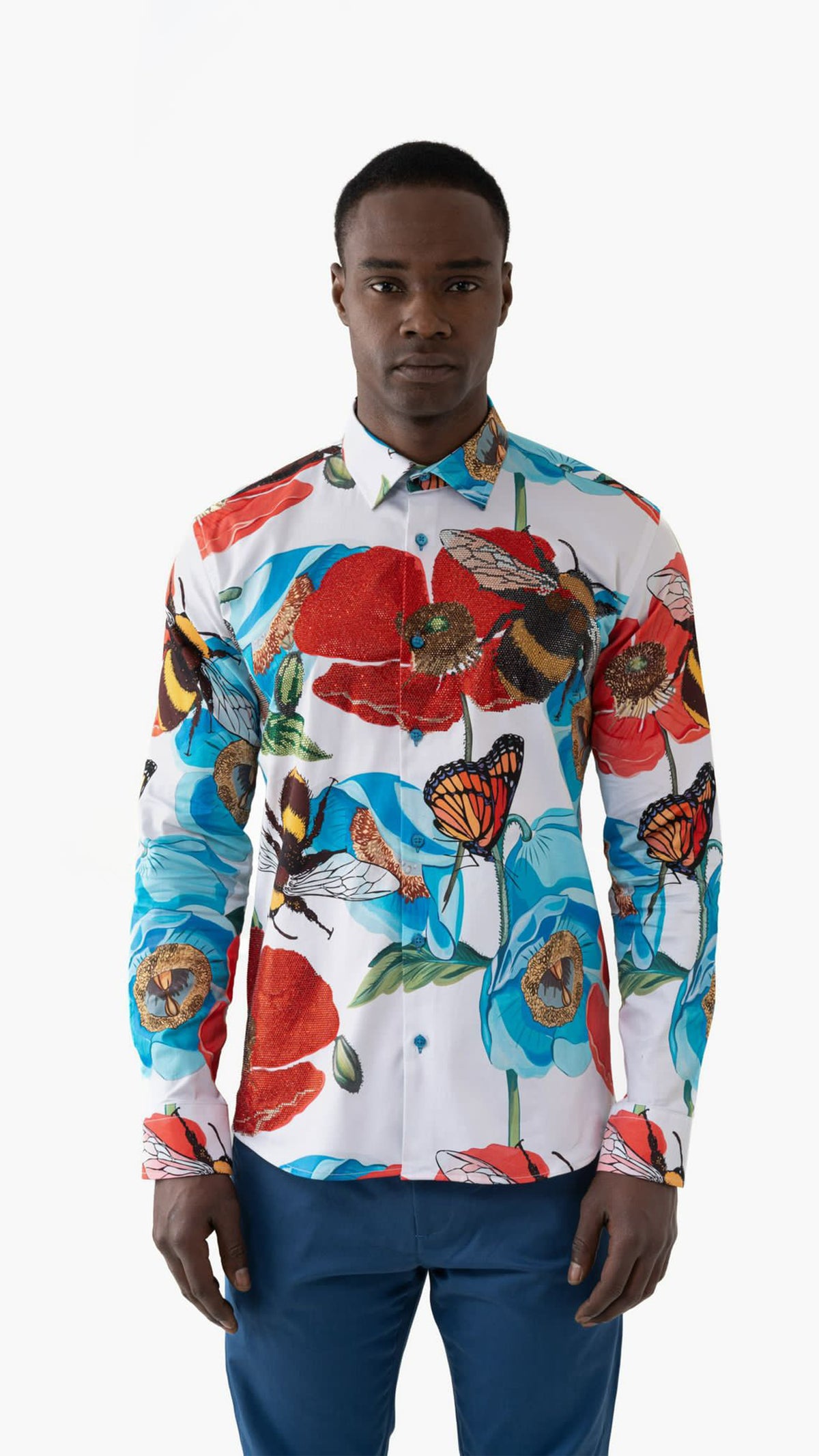 Butterfly Garden Luxe Men's Casual Shirt