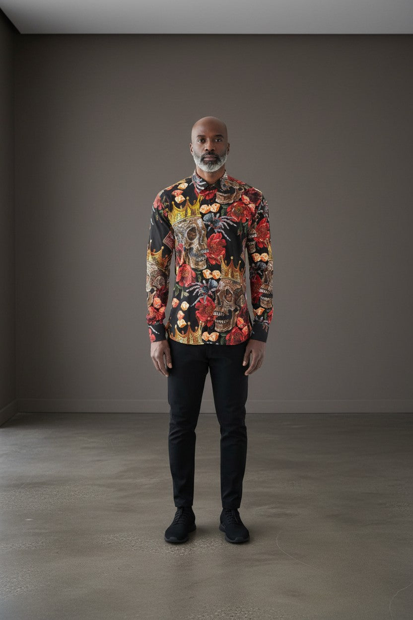 Regal Riddle Cotton Casual Men's Shirt