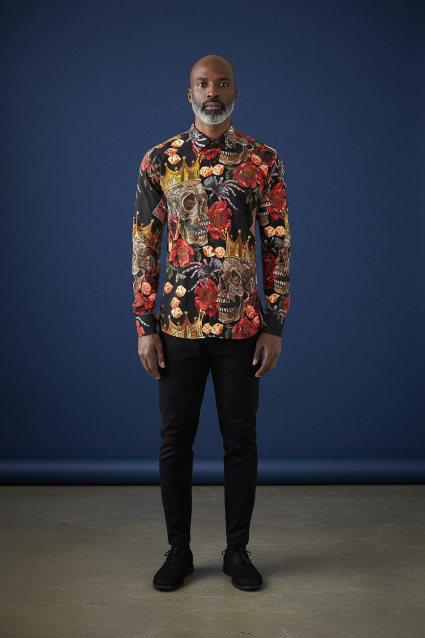 Regal Riddle Cotton Casual Men's Shirt