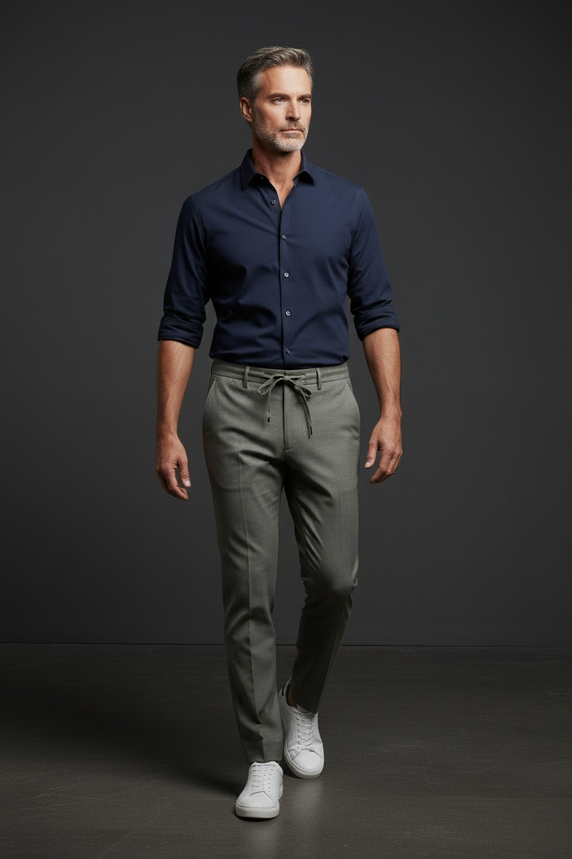 Olive Gray Slacks - Walking