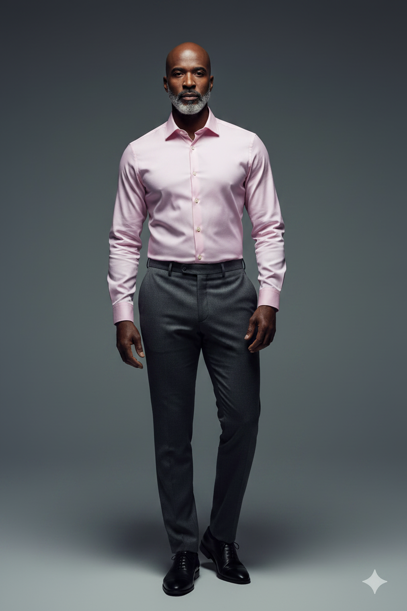 Pink Shirt - 45 Degree Angle