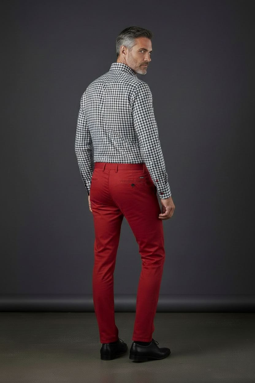 Houndstooth Print Dress Shirt