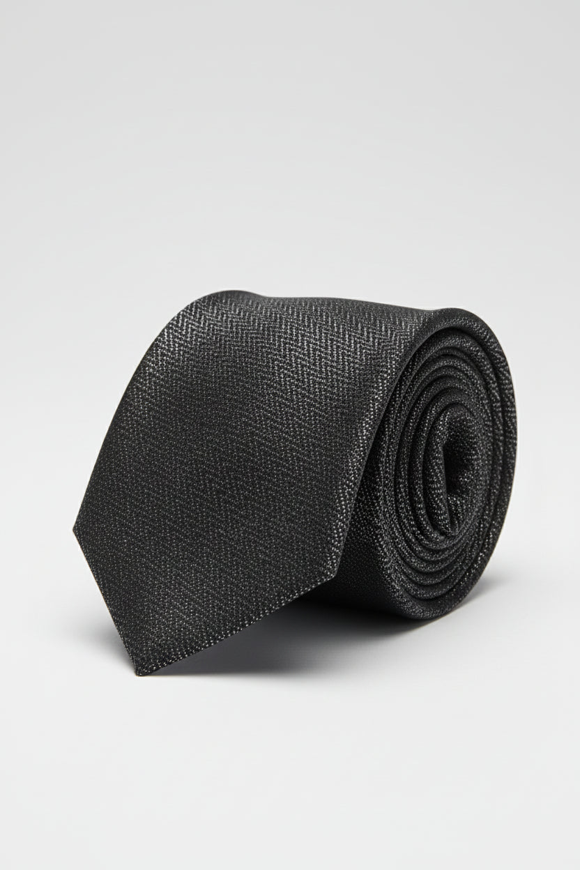 Premium Textured Tie - Black