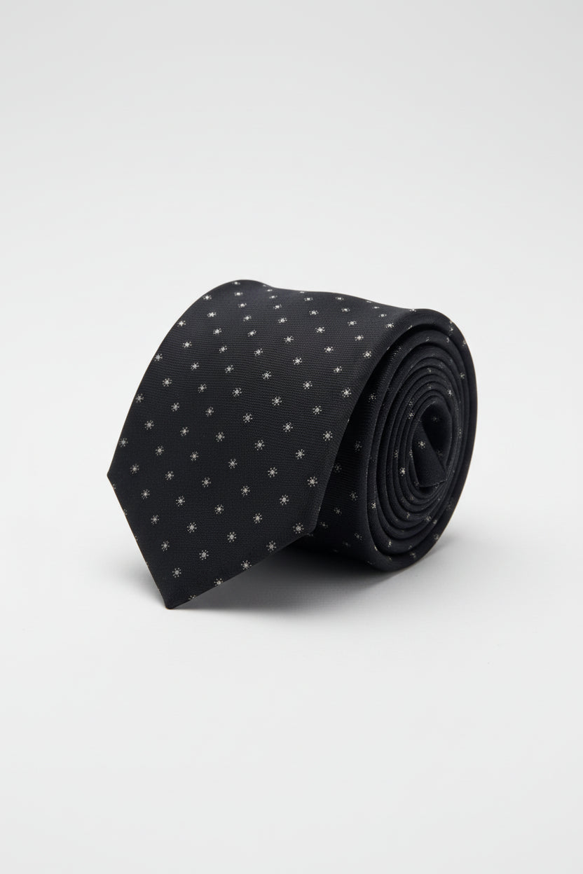 Star Pattern Tie with Pocket Square Set - Vercini