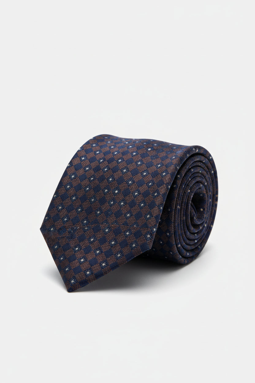 Star Pattern Tie with Pocket Square Set - Vercini
