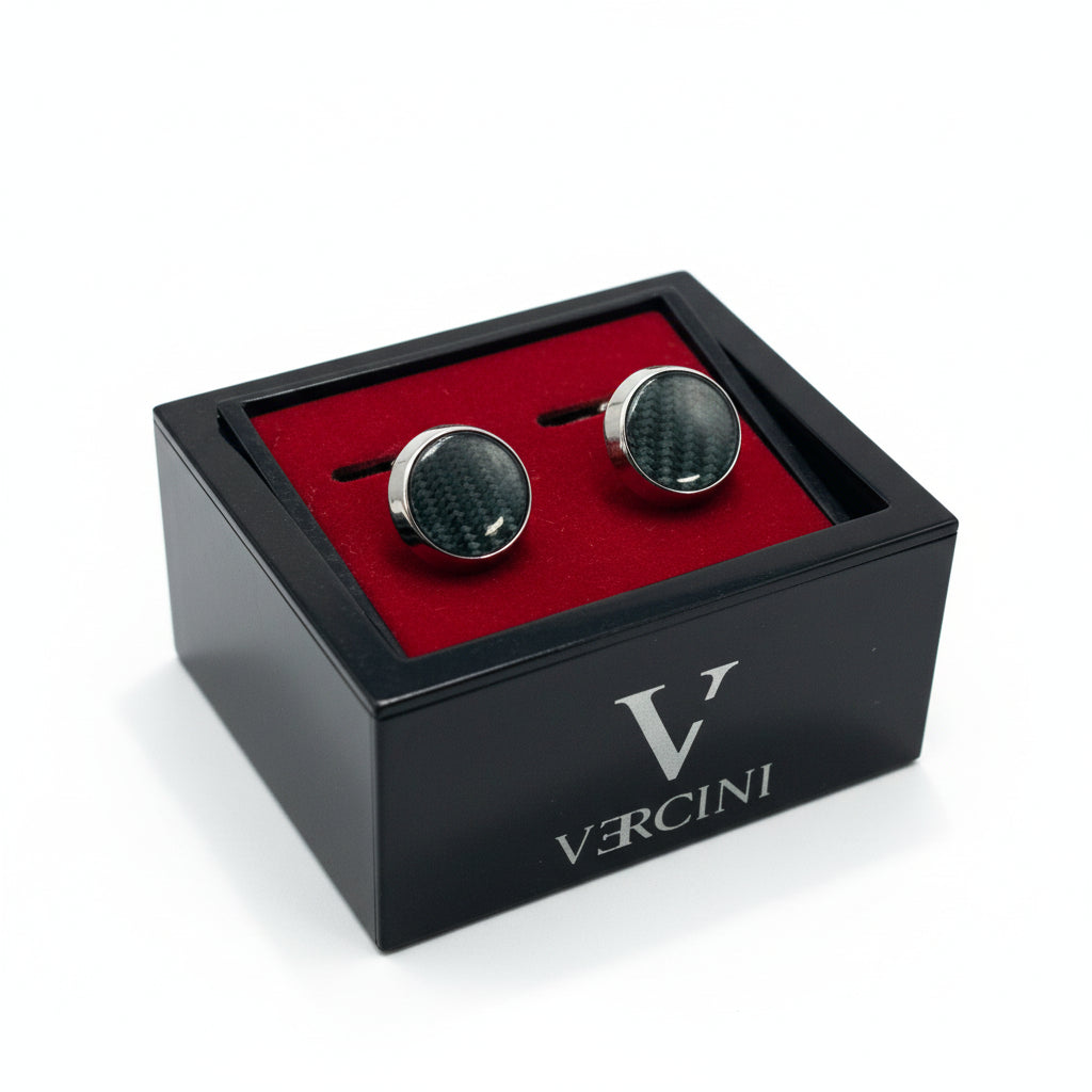 Vercini Premium Rhodium-Plated Cufflinks