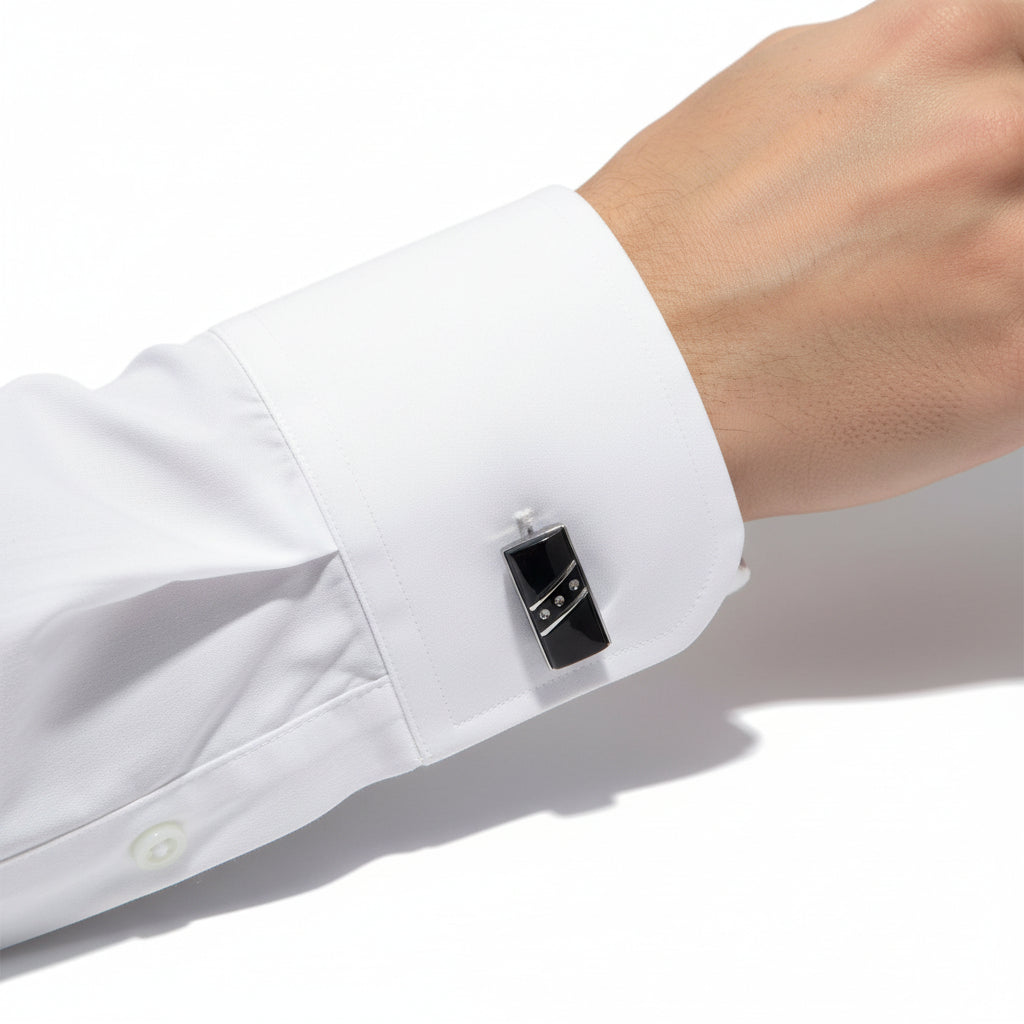 Vercini Luxury Black Barrel Cufflinks