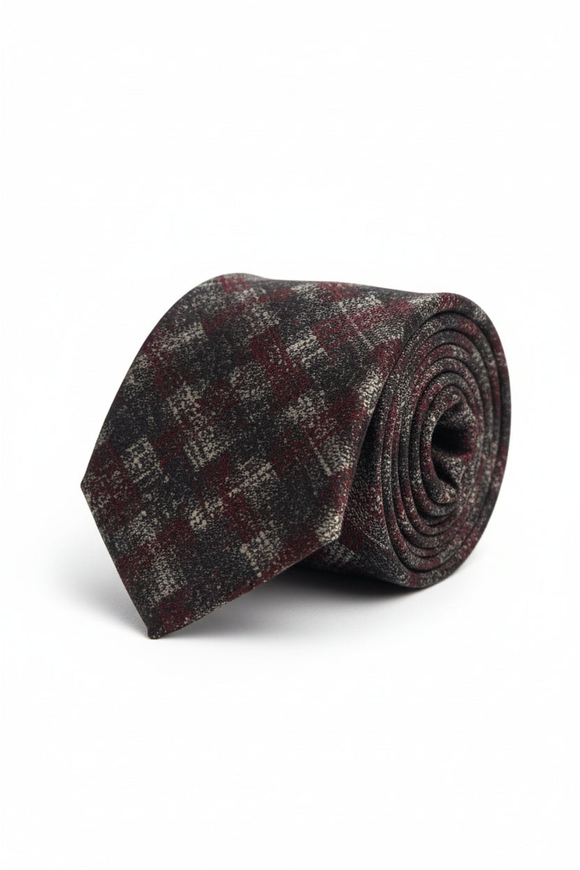 Abstract Textured Silk Tie