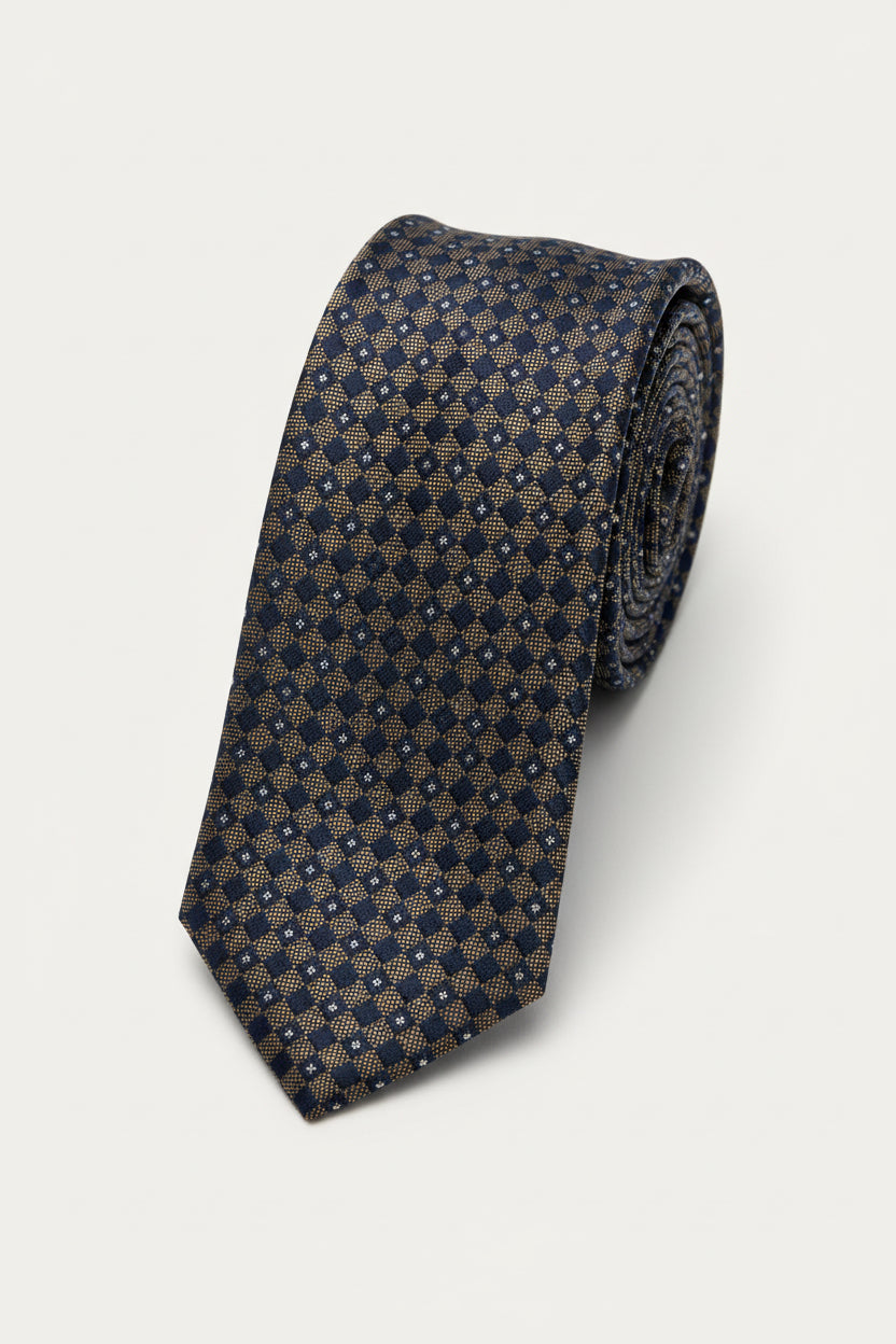 Star Pattern Tie with Pocket Square Set - Vercini