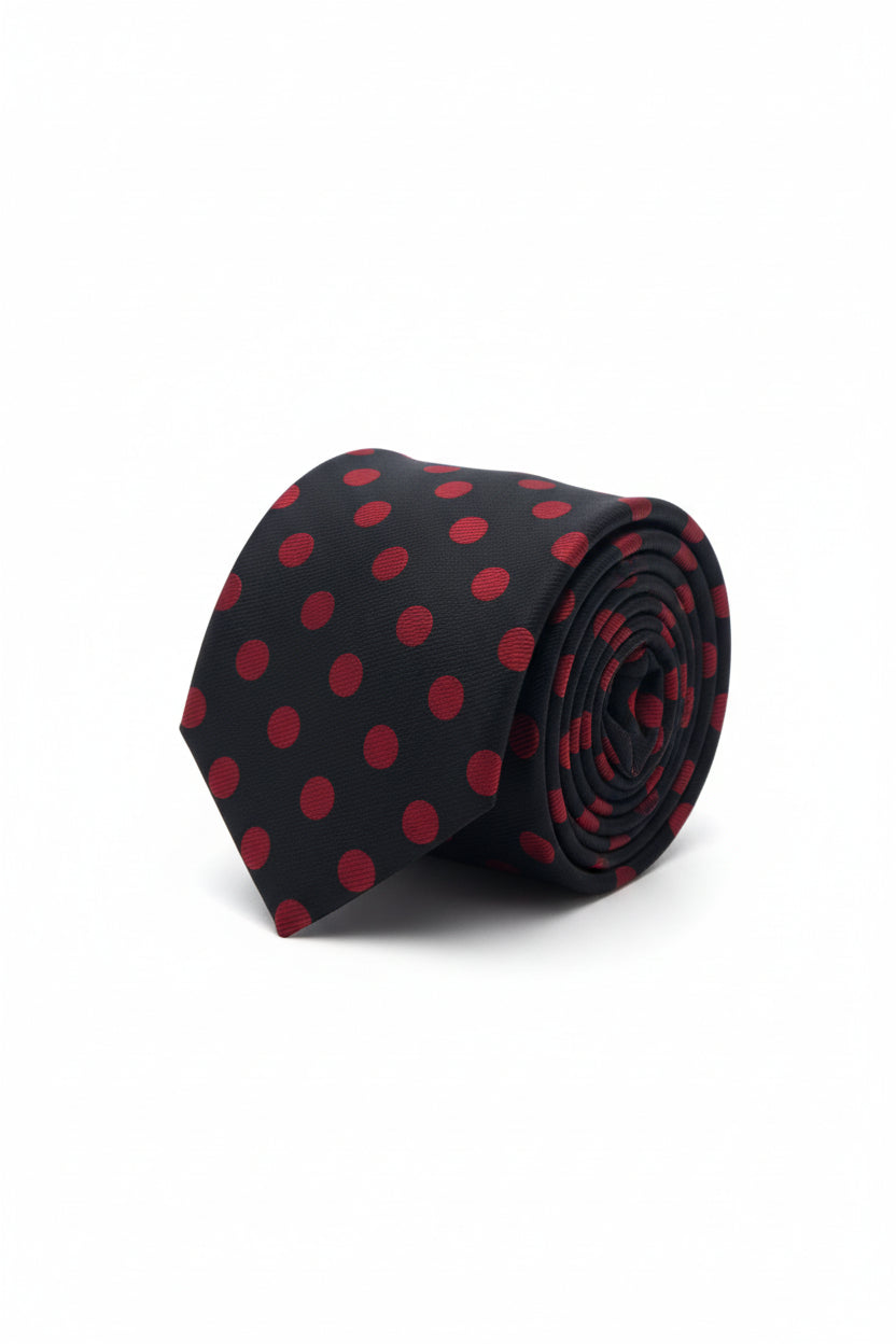 Brown Polka Dot Tie | Classic Pattern Necktie | Vercini