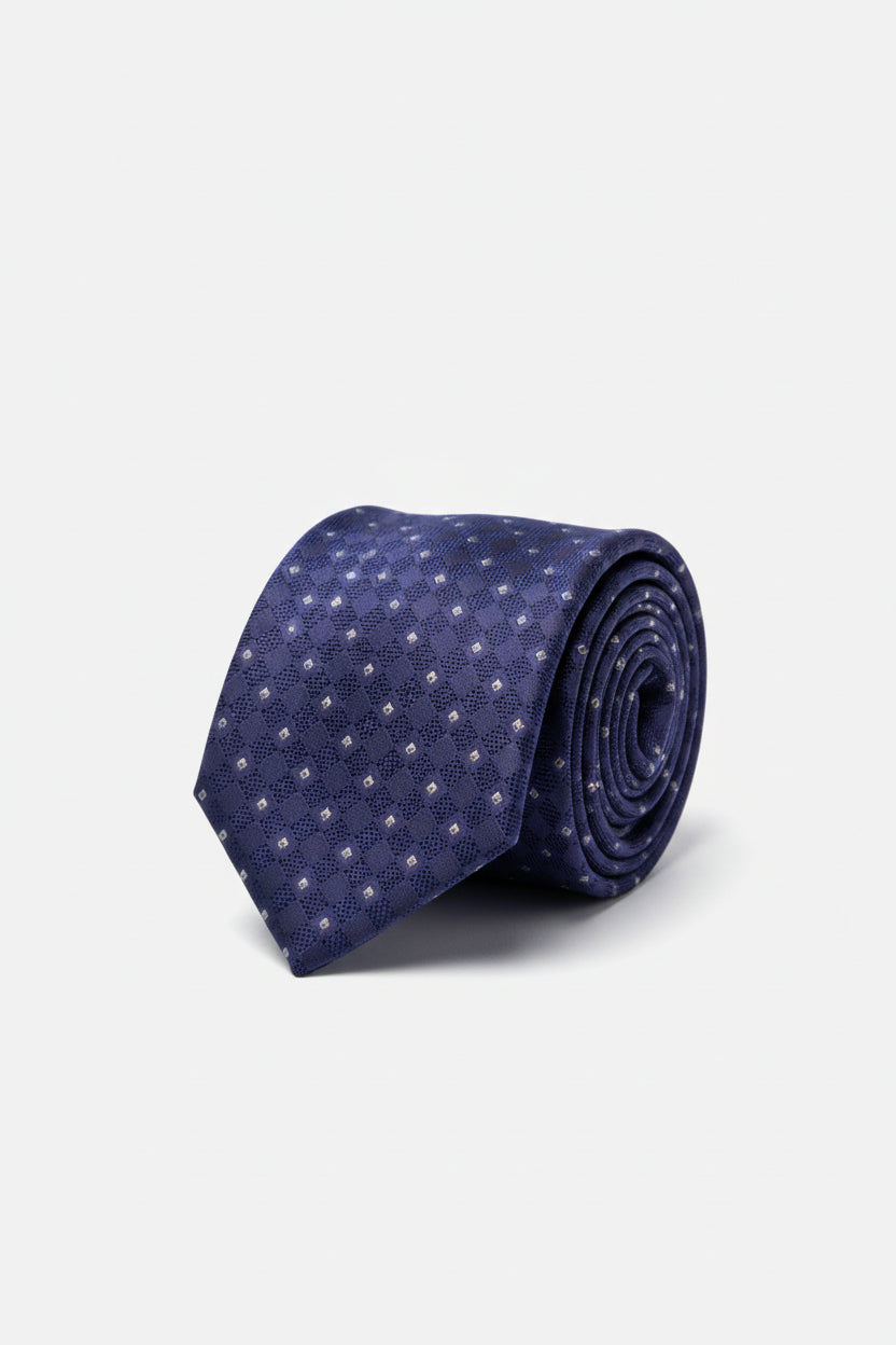 Star Pattern Tie with Pocket Square Set - Vercini