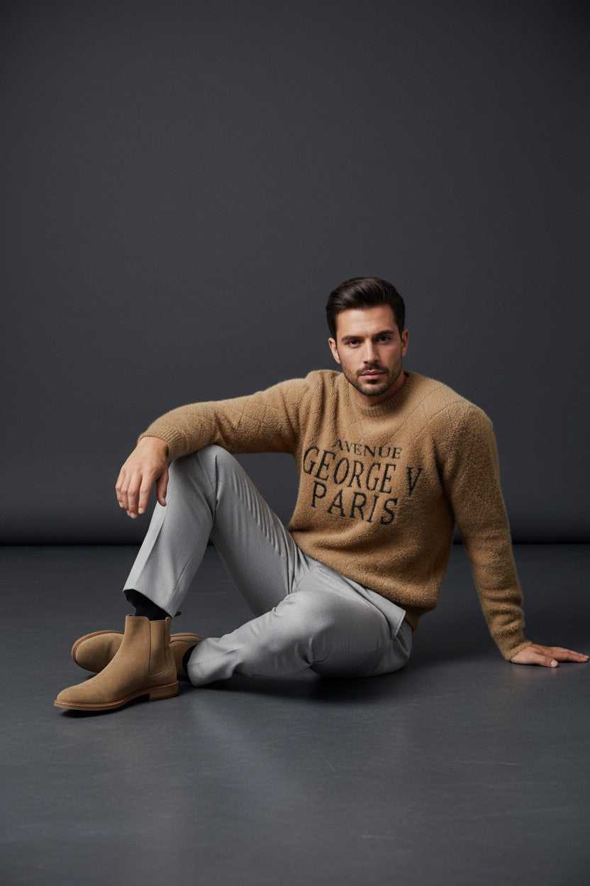 FUZZY GEORGE V SWEATER