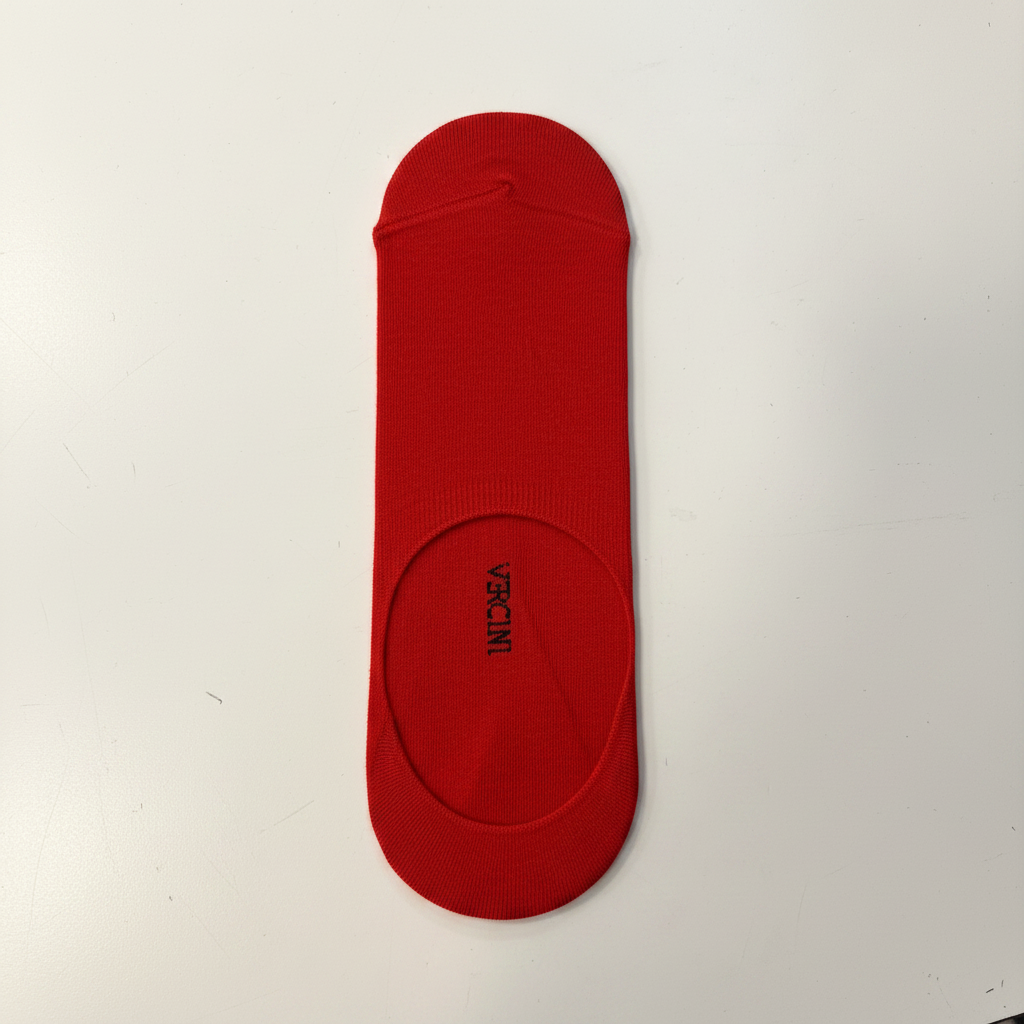 Red No-Show Sock