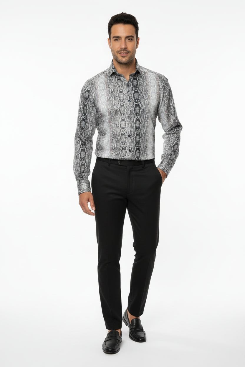 Python print Luxe Button-Down Shirt