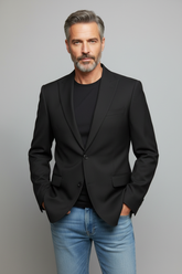 Sebastian standing pose - black blazer