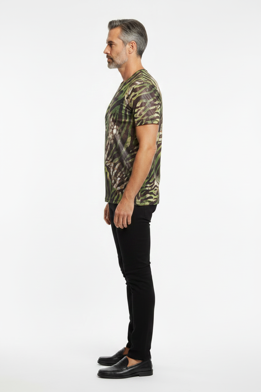 Jungle Tiger Camo Crew-Neck Tee