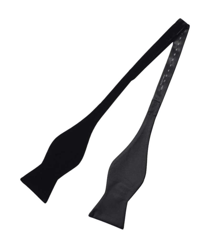 Self-Tie Bow Tie – Black | Satin & Velvet Styles