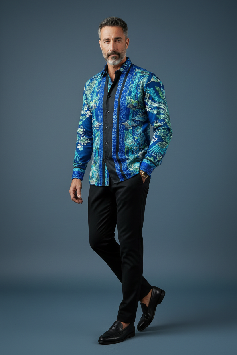 Three-quarter editorial pose