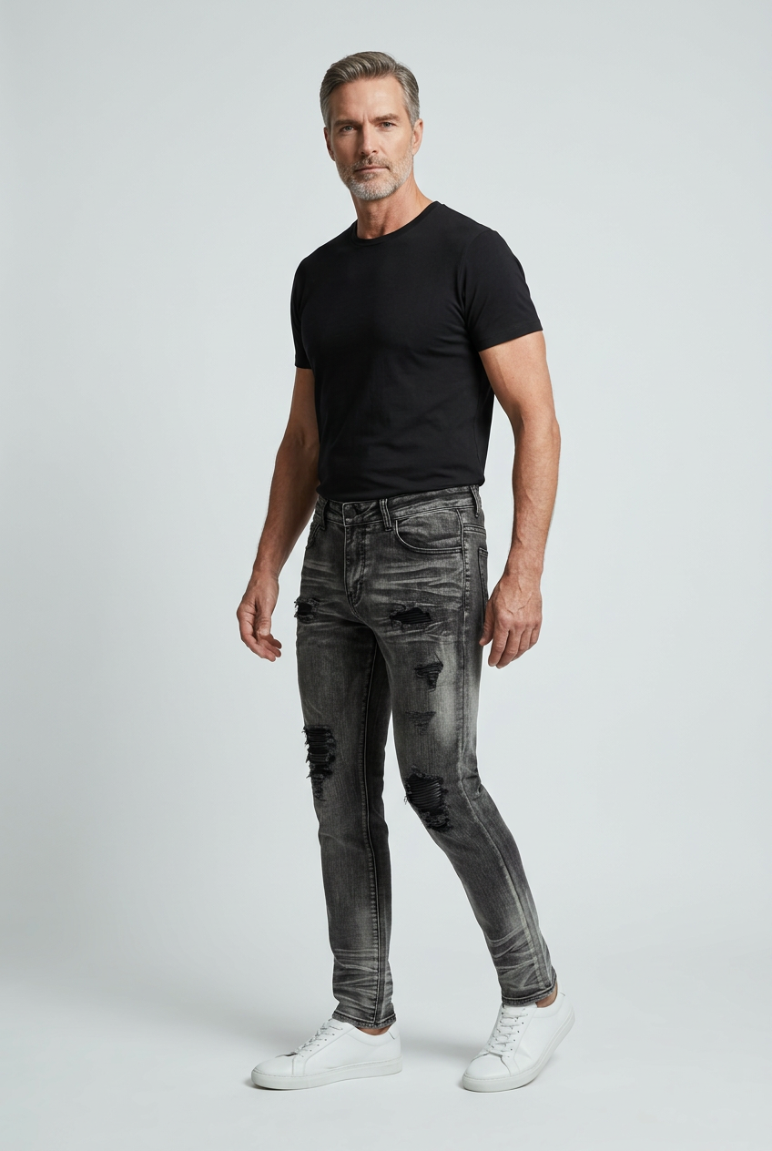 Three-quarter model pose