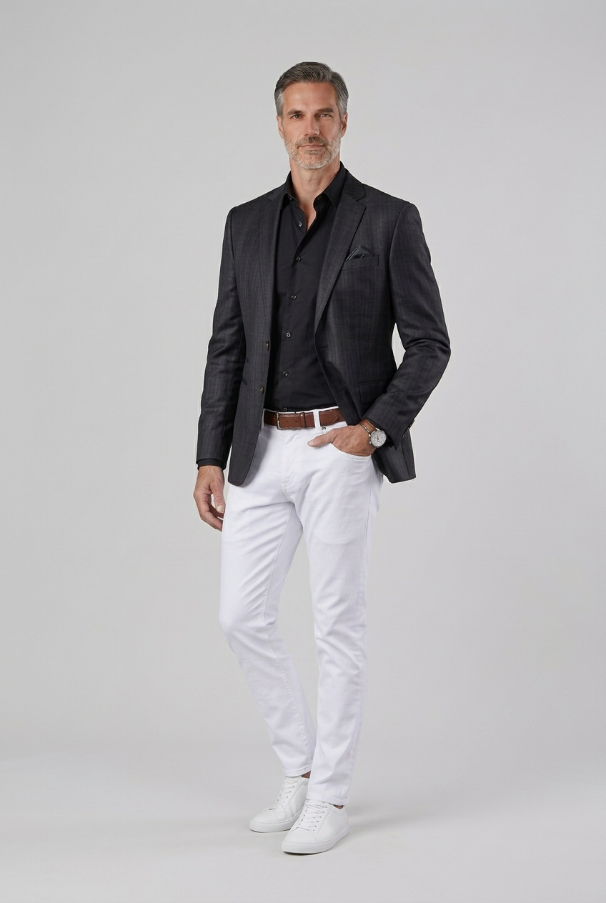 Men’s Black Textured Blazer