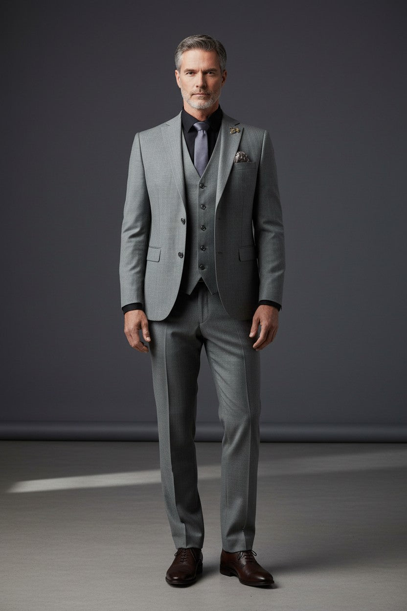 Forest Nightfall Three-Piece Ensemble by Vercini SUITS Vercini